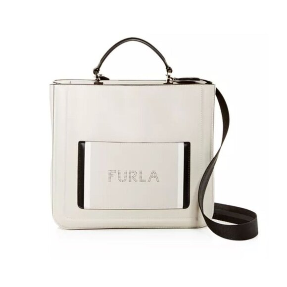 Furla‎ Reale North South Large Convertible Leather Tote Creamy Beige - Picture 10 of 16